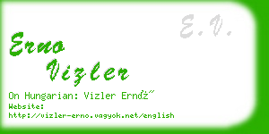 erno vizler business card